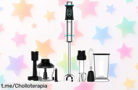 Potente batidora de mano Cecotec Power TitanBlack 1200 XL, un super chollo para cocinar sin límites. ¡No te quedes sin la tuya y lleva tus recetas al siguiente nivel!