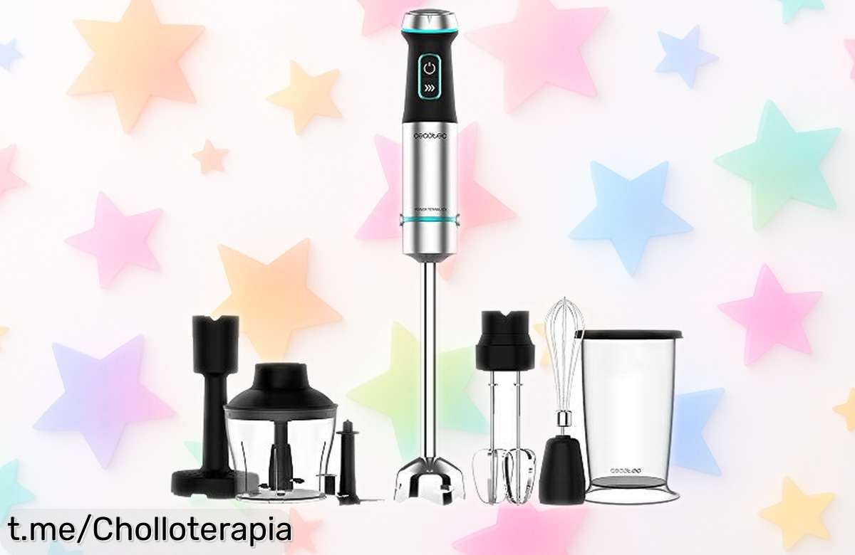 Potente batidora de mano Cecotec Power TitanBlack 1200 XL, un super chollo para cocinar sin límites. ¡No te quedes sin la tuya y lleva tus recetas al siguiente nivel!