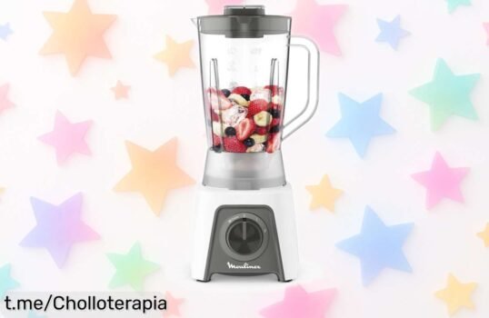 Potente batidora de vaso Moulinex Blendeo+ con 450W y jarra de 1,5L a precio rebajado que vuela; no te quedes sin la tuya y sorprende en la cocina cada día.