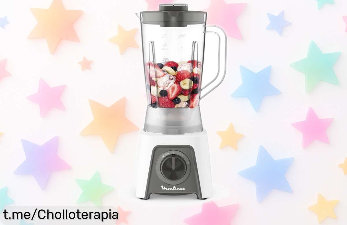 Potente batidora de vaso Moulinex Blendeo+ con 450W y jarra de 1,5L a precio rebajado que vuela; no te quedes sin la tuya y sorprende en la cocina cada día.