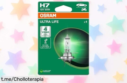 Potente lámpara halógena H7 OSRAM Ultra Life a precio rebajado, disfruta de una visión increíble y conduce seguro antes de que se acabe este súper chollo.