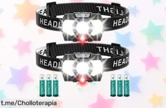 Potente linterna frontal LED 1500 lúmenes con pack de 2, ahora a precio rebajado ¡Ilumina tus aventuras y no te quedes en la oscuridad! Corre ya a por este super chollo.