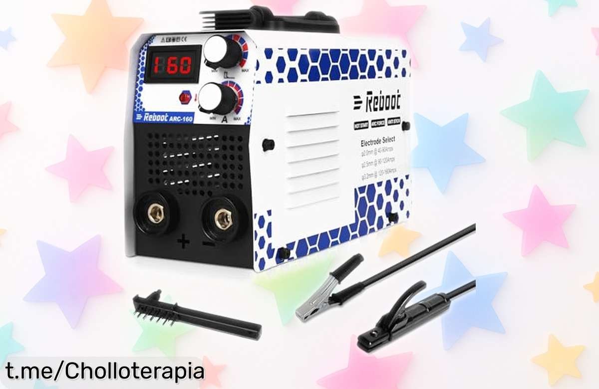 Potente mini soldador inverter Stick Lift TIG 2 en 1 con pantalla LED, precio rebajado para que empieces a soldar como un pro. ¡No dejes pasar este super chollo, corre antes de que se agoten!