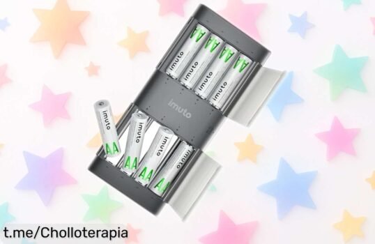 Potente paquete de 8 baterías recargables imuto con cargador tipo C a un precio rebajado, ¡aprovéchalo y siente la energía al máximo en tus dispositivos!