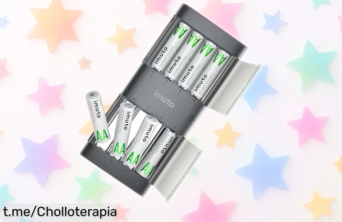 Potente paquete de 8 baterías recargables imuto con cargador tipo C a un precio rebajado, ¡aprovéchalo y siente la energía al máximo en tus dispositivos!