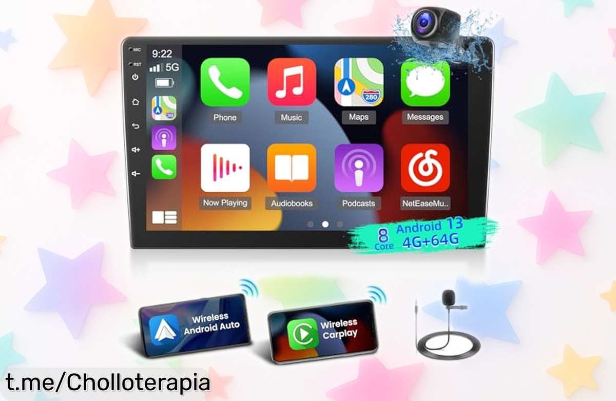 Potente radio coche 2 DIN con pantalla táctil de 10,1 y Android 13 rebajada: ¡conéctate a la diversión y seguridad en minutos! No lo dejes escapar, ¡es un chollazo perdido!