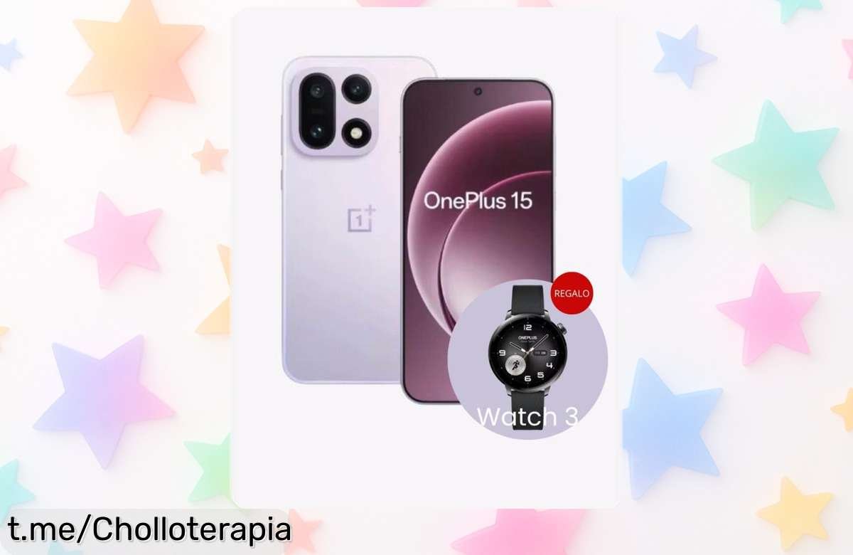 Potente smartphone OnePlus 15 con 16GB RAM y 512GB, ahora a precio rebajado y llévate un Watch 3 de regalo. ¡No dejes pasar esta oportunidad única!