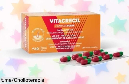 Potente suplemento Vitacrecil Complex Forte para cabello y uñas, ahora con precio rebajado. No pierdas esta oportunidad de lucir radiante y sentirte increíble.