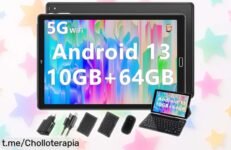 Potente tablet Goodtel de 10 pulgadas con Android 13 y 5G a precio rebajado, ¡no te pierdas este super chollo que vuela! Conéctate y diviértete sin límites.