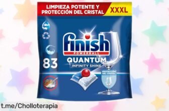 Potente y brillante Finish Powerball Quantum Infinity Shine: ¡83 unidades a precio loco! No dejes pasar este super chollo para disfrutar de vajilla impecable cada día.