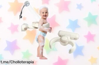 Práctico soporte plegable para baño del bebé que se pega a la pared y te hace ahorrar espacio, ¡será tu mejor aliado en las duchas! No dejes escapar esta oportunidad.