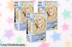 Preciosa crema colorante Garnier Nutrisse Rubio 9.34 a precio loco: ¡Llévate 3 para un brillo increíble y no te quedes sin ellas! Dale vida a tu pelo hoy mismo.