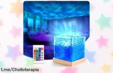 Proyector de estrellas SUPPOU con 16 colores y efecto olas 360° a precio loco, transforma tus noches en magia. ¡Haz que cada sueño brille!