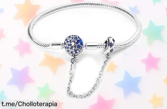 Pulsera de plata Hapour 925 con encanto y circonita, un super chollo que te hará brillar. ¡No la dejes escapar o te quedarás sin ella!