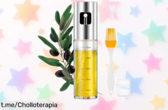 Pulverizador spray de aceite Portentum, el aliado perfecto para tus freidoras con diseño antigoteo en oferta increíble; ¡no te lo puedes perder y cocina más limpio ya!
