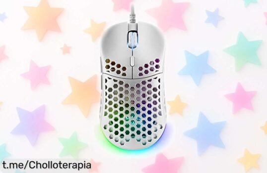 Ratón gaming ultraligero Mars Gaming MM55 con sensor 12800 DPI, ¡rebajado a un super chollo! No dejes escapar la oportunidad de ganar rápido y en estilo cada partida.