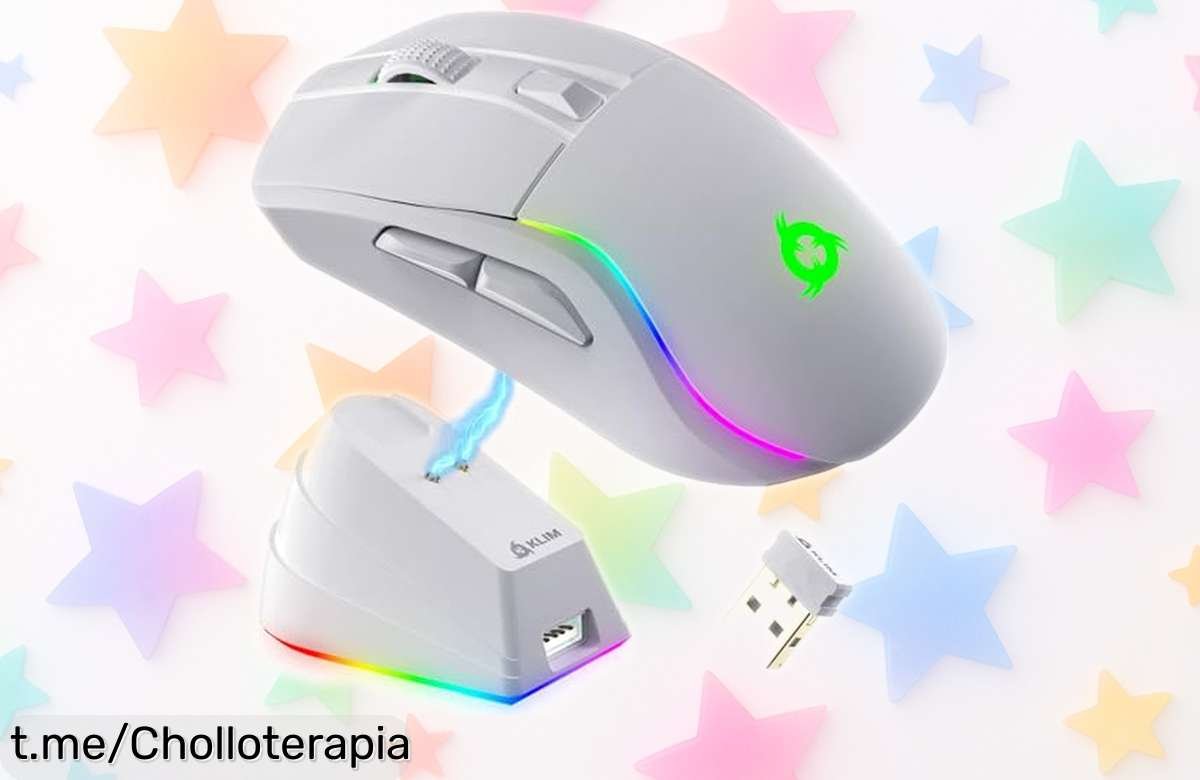 Ratón inalámbrico KLIM Blaze Y con luces RGB y batería larga que te hará sentir un auténtico gamer, ¡aprovecha este super chollo antes de que se agote!