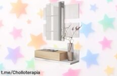 Recibidor con cajón y espejo Habitdesign modelo Tekkan a precio rebajado ¡Aprovecha este super chollo para darle un toque moderno y único a tu entrada ya!