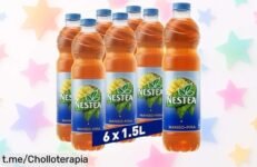 Refrescante bebida Nestea Mango Piña 1.5 L x 6 uds con precio rebajado, ¡disfruta del sabor tropical que te lleva a la playa! No dejes pasar este super chollo y hazlo tuyo ya mismo.