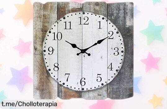 Reloj de pared vintage Stonebriar en madera marrón, ¡rebajado a un precio loco! Dale ese toque rústico especial a tu hogar antes de que se agoten.