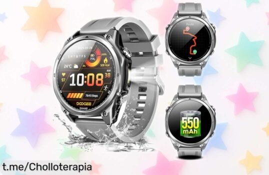 Reloj inteligente militar DOOGEE con GPS doble y pantalla AMOLED a un precio loco, ¡perfecto para tus aventuras! No dejes que se te escape esta oportunidad única.