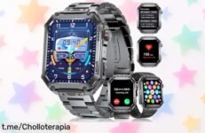 Reloj inteligente militar para hombres con 3 correas, pantalla AMOLED y más de 100 modos deportivos a precio rebajado. ¡Controla tu vida y siente la libertad hoy mismo!