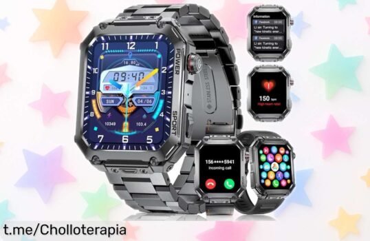 Reloj inteligente militar para hombres con 3 correas, pantalla AMOLED y más de 100 modos deportivos a precio rebajado. ¡Controla tu vida y siente la libertad hoy mismo!