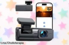 Revolucionaria mini cámara para coche iZEEKER 2.5K, ¡descuento brutal solo con cupón! Graba las 24h y siente la seguridad en cada viaje, precio loco que no puedes dejar pasar ahora mismo.