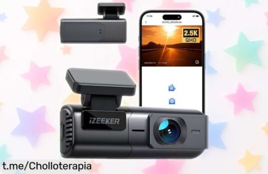 Revolucionaria mini cámara para coche iZEEKER 2.5K, ¡descuento brutal solo con cupón! Graba las 24h y siente la seguridad en cada viaje, precio loco que no puedes dejar pasar ahora mismo.