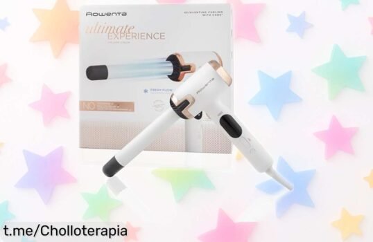 Rizador en forma de L Rowenta Air Care: ondas perfectas en 3 segundos, cuidando tu pelo por un precio rebajado que no puedes dejar pasar. ¡Dale vida a tus rizos inmediatamente!