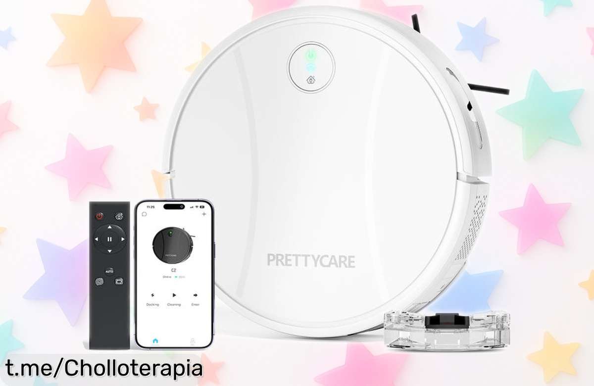 Robot aspirador fregona PrettyCare C2: limpieza total con 150 minutos de autonomía y potencia increíble a un precio rebajado que hará feliz tu hogar, ¡aprovéchalo antes de que desaparezca!