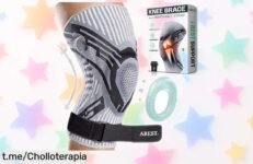 Rodillera estabilizadora AREST con soporte firme y antideslizante, oferta única que protege tus rodillas a un precio rebajado. ¡No dejes pasar esta oportunidad antes de que se acabe!