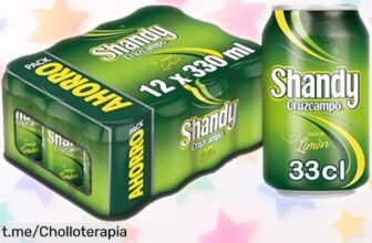 Sabor único en cada sorbo: Pack de 12 latas Shandy Cruzcampo ahora a precio loco, vive la frescura y alegra tus momentos. ¡No te quedes sin el tuyo antes de que se acabe!