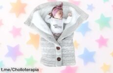 Saco de dormir grueso para bebé BIT, súper calentito y a precio rebajado; envuelve a tu recién nacido con amor, ¡no te quedes sin el tuyo y disfruta la tranquilidad ahora!