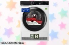 Secadora AEG XTR8HBGH9B 9kg que cuida tu ropa y seca en un abrir y cerrar de ojos, ¡aprovecha este precio loco antes de que vuelen todas!
