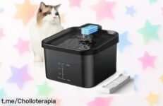 Sensacional fuente de agua para gatos con sensor infrarrojo y depósito de 2L, caídas de precio como nunca antes: ¡regálale a tu peludito el frescor que merece!