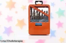 Set de 19 brocas JOVANT M35 HSS para taladrar hormigón a un precio rebajado que no encontrarás de nuevo; ¡aprovéchalas y disfruta del placer de trabajar bien!