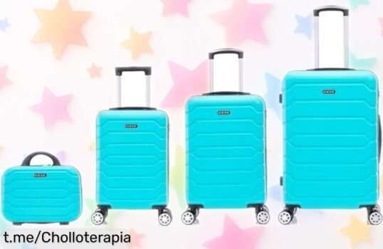 Set de maletas Mi Ko Mi Ka con ruedas 360° y cerradura numérica a precio loco, ¡rebajadas para que tu próxima aventura sea sin complicaciones! ¡Hazte con ellas ya antes de que vuelen!