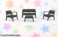 Set de muebles de jardín y terraza Miami color grafito de Shaf SP Berner a precio loco ¡Haz que tus tardes al aire libre sean inolvidables con este super chollo!