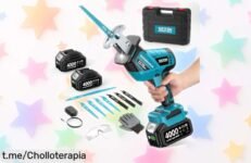 Sierra inalámbrica SEESII de 21V con motor sin escobillas y 8 hojas, ¡aprovecha este ofertón con cupón antes de que se acaben las unidades! ¡Corta como un pro mientras puedas!