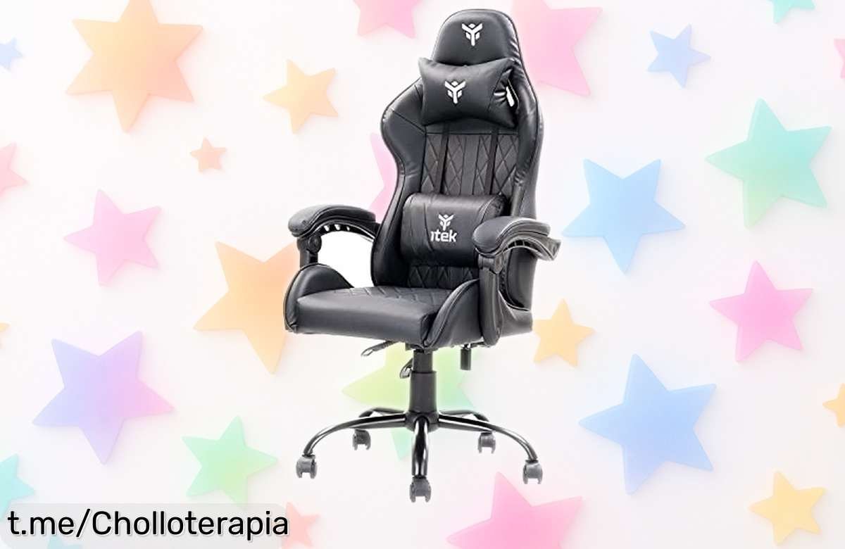 Silla gaming Itek Rhombus PF10 a precio rebajado: diseño moderno, giro 360° y altura regulable. ¡Aprovecha este super chollo antes de que se acabe y siente la diferencia ya!