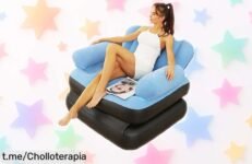 Silla inflable 2 en 1 súper resistente para tu sala, ahora rebajada ¡aprovecha este ofertón único y disfruta de momentos de relax que no querrás perderte!
