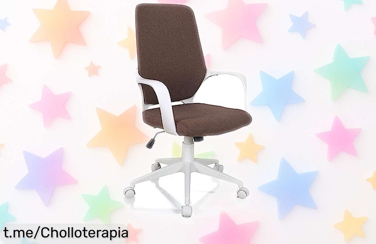 Sillón de oficina Wink Design en marrón y blanco, respaldo ajustable y ruedas giratorias a precio rebajado que te hará sentir como un campeón ¡No dejes escapar este chollazo!