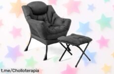 Sillón de relax Fantask con taburete que aligera tus preocupaciones, ahora rebajado a un precio loco: ¡aprovéchalo antes de que se agote!