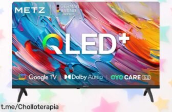 Smart TV HD QLED Metz MQF7000Z con Google TV y sonido Dolby a precio loco; pocos quedan, no pierdas la oportunidad de llevarte esta oferta brutal que tanto deseas.