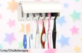 Soporte de pared para cepillos Linkidea con tapa antipolvo y dispensador: ¡un super chollo que dejará tu baño impecable! Aprovecha esta oportunidad única ahora mismo.