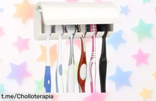 Soporte de pared para cepillos Linkidea con tapa antipolvo y dispensador: ¡un super chollo que dejará tu baño impecable! Aprovecha esta oportunidad única ahora mismo.