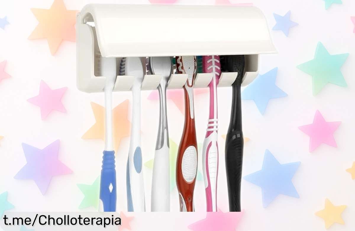Soporte de pared para cepillos Linkidea con tapa antipolvo y dispensador: ¡un super chollo que dejará tu baño impecable! Aprovecha esta oportunidad única ahora mismo.