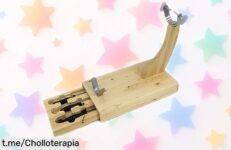 Soporte jamonero Fackelmann con cajón extraíble y kit de cuchillos, ¡rebajado a un precio que no puedes dejar pasar! Corta como un pro y sorprende a tus amigos.