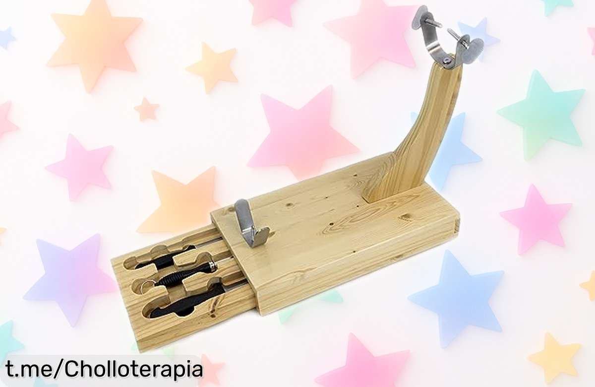 Soporte jamonero Fackelmann con cajón extraíble y kit de cuchillos, ¡rebajado a un precio que no puedes dejar pasar! Corta como un pro y sorprende a tus amigos.